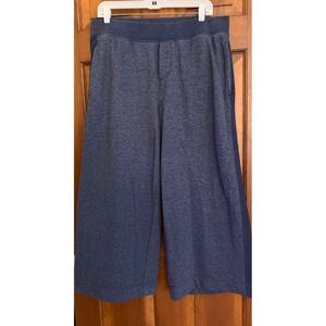 Columbia Women's Anytime Wide Leg Pants Size XL Blue Pull-On Cropped Loungewear